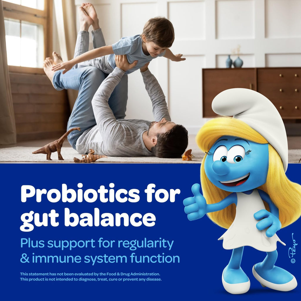 Smurfs Pre and Probiotics for Kids Gummies - 40 gominolas con probióticos y prebióticos