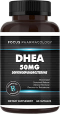 DHEA 50 mg – 180 Cápsulas Apoya los Niveles de Energía y el Envejecimiento Saludable para Hombres y Mujeres