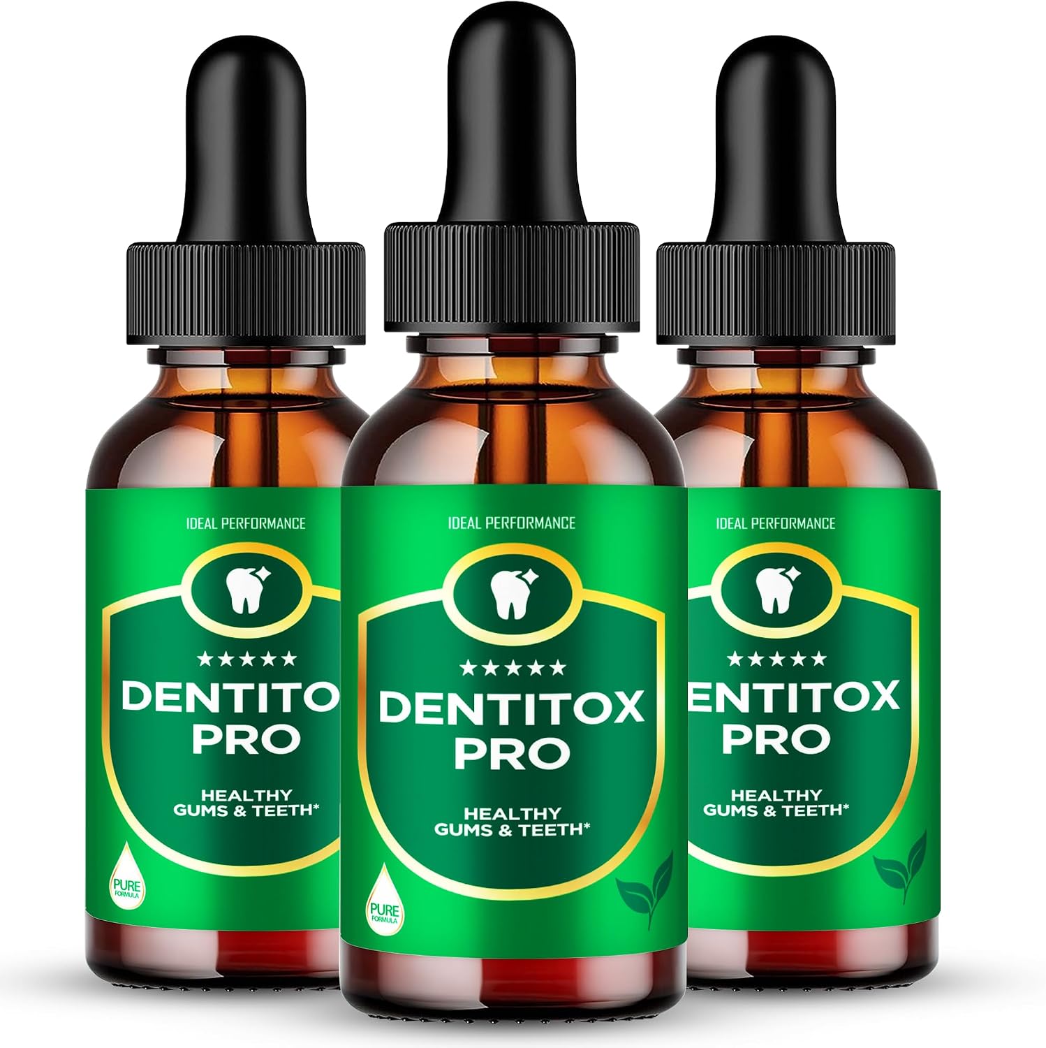 Dentitox Pro Drops para Dientes y Encías Saludables - Fórmula Avanzada con Mezcla Natural (3 Envases)