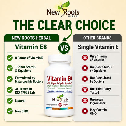 New Roots Herbal Vitamina E 400 UI con 8 – El funcionamiento normal del sistema inmunitario. – Image 6