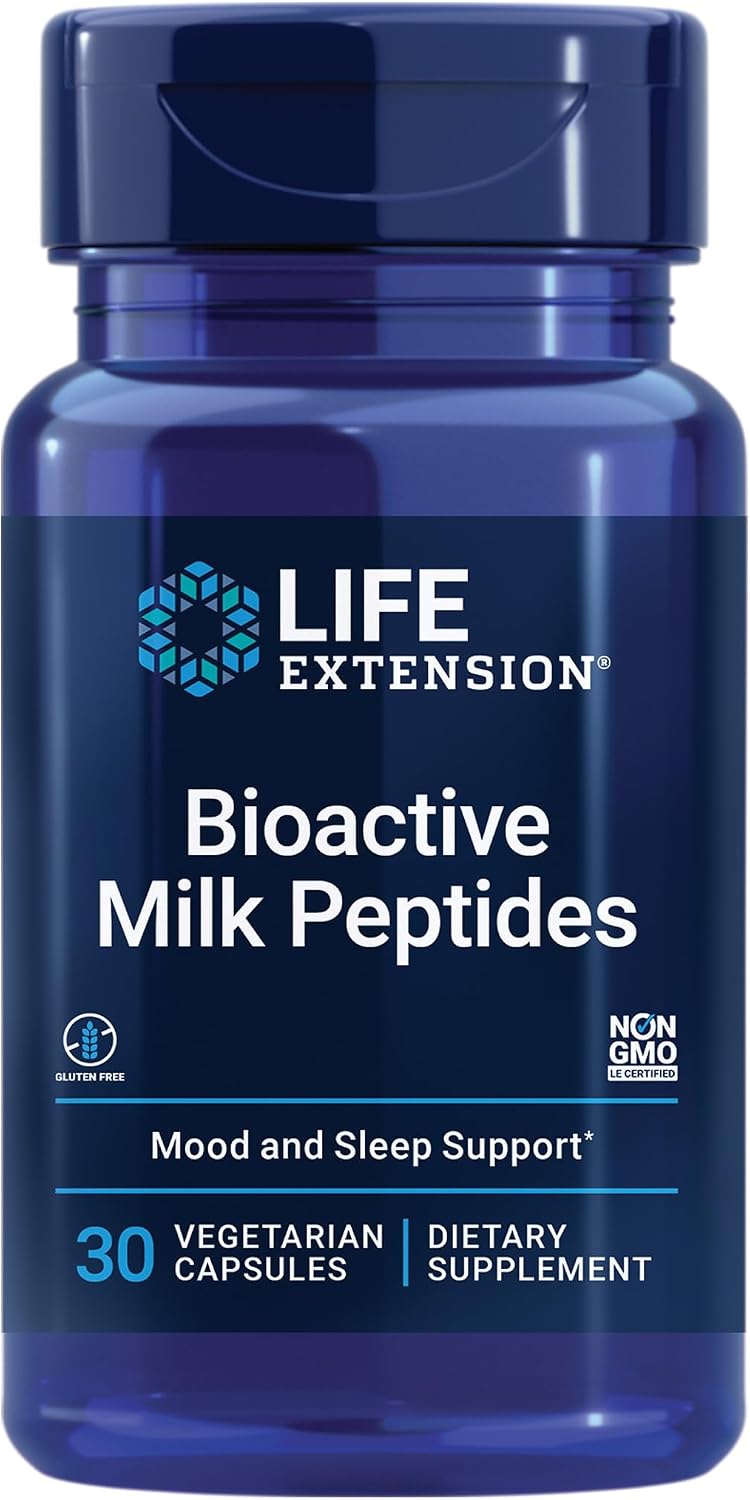 Life Extension Bioactive Milk Peptides, Apoyo al Estado de Ánimo y Sueño, 30 Cápsulas