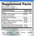 YUMMYVITE Suplemento de Circulación Sanguínea - con Espino Blanco, Rusco, Castaño de Indias, Arginina, Diosmina - 90 Cápsulas