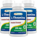 Best Naturals L-Teanina 200mg por Comprimido - Ayuda a la Relajación sin Somnolencia - 120 Comprimidos Vegetales (Pack de 3)