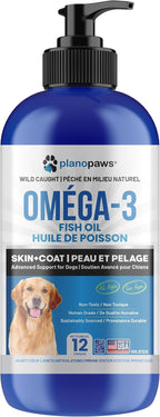 Omega 3 para Perros - Aceite de Pescado Salvaje - Suplemento Líquido para Piel, Pelaje y Articulaciones