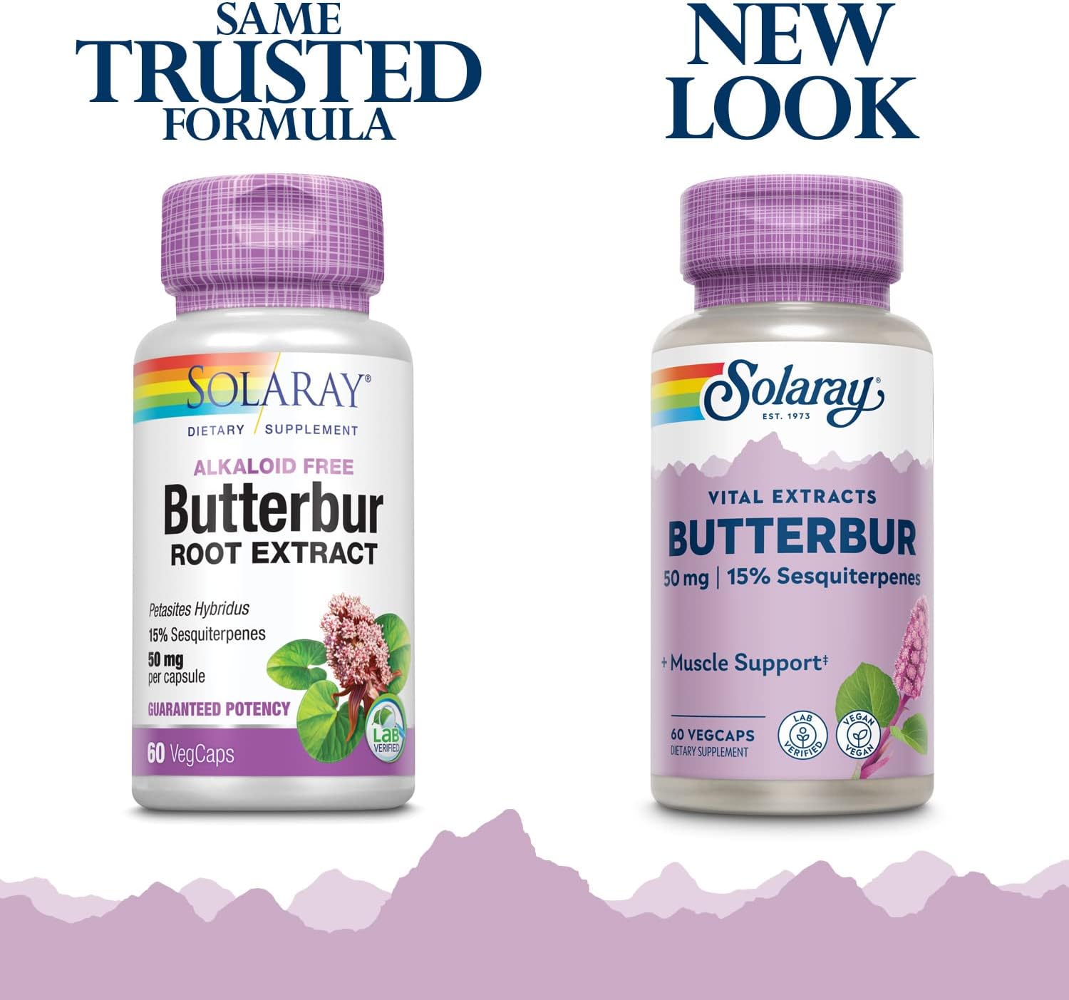 Solaray Butterbur Extract 50 mg 60 Cápsulas Vegetales (Paquete de 2)
