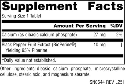 Source Naturals BioPerine - Extracto de fruto de pimienta negra, contribuye a la absorción de nutrientes 10 mg, 120 – Image 2