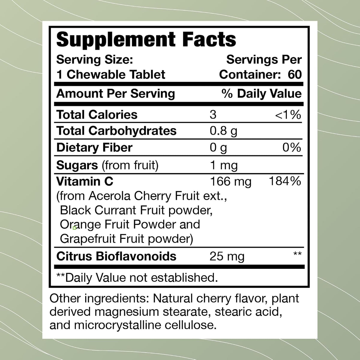Optimal Health Systems Whole C Masticable | Vitamina C de Alimentos Integrales con Acerola, Naranja y Grosella Negra + – Image 2