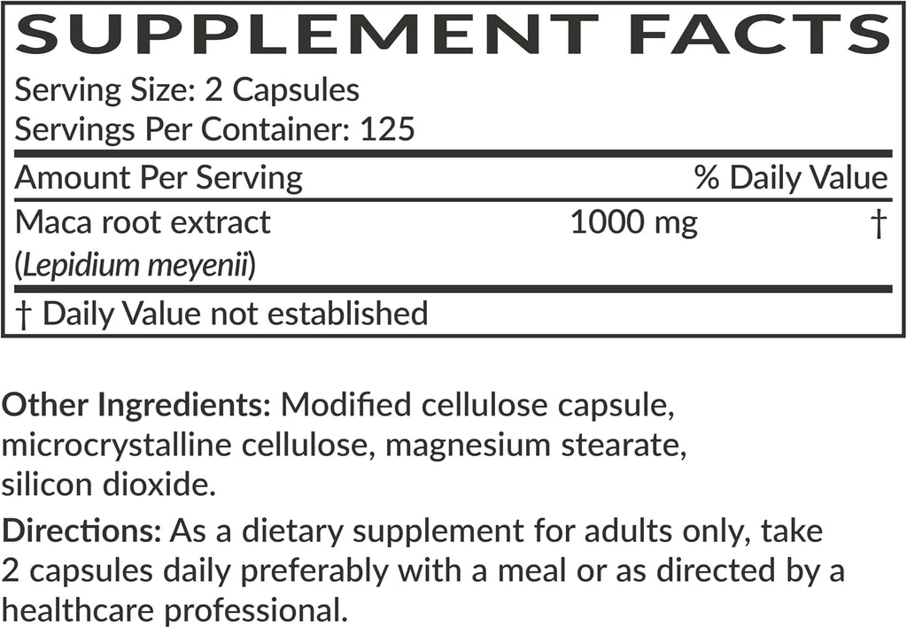 Futurebiotics Maca Root Extra Strength 4000mg 250 Cápsulas Vegetarianas