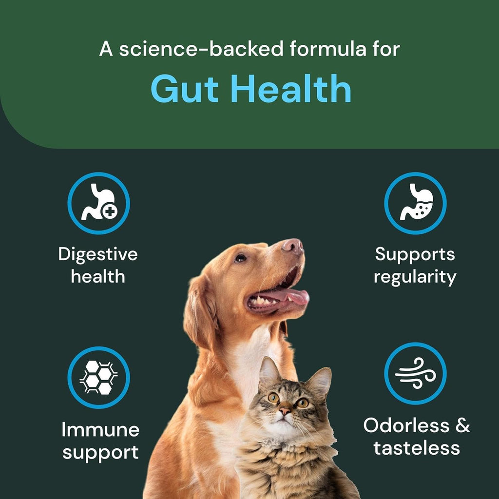 VetriScience Veterinary Strength Gut Health Powder - Probiótico para Mascotas - 60 Dosis