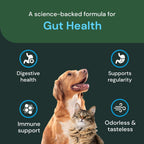 VetriScience Veterinary Strength Gut Health Powder - Probiótico para Mascotas - 60 Dosis