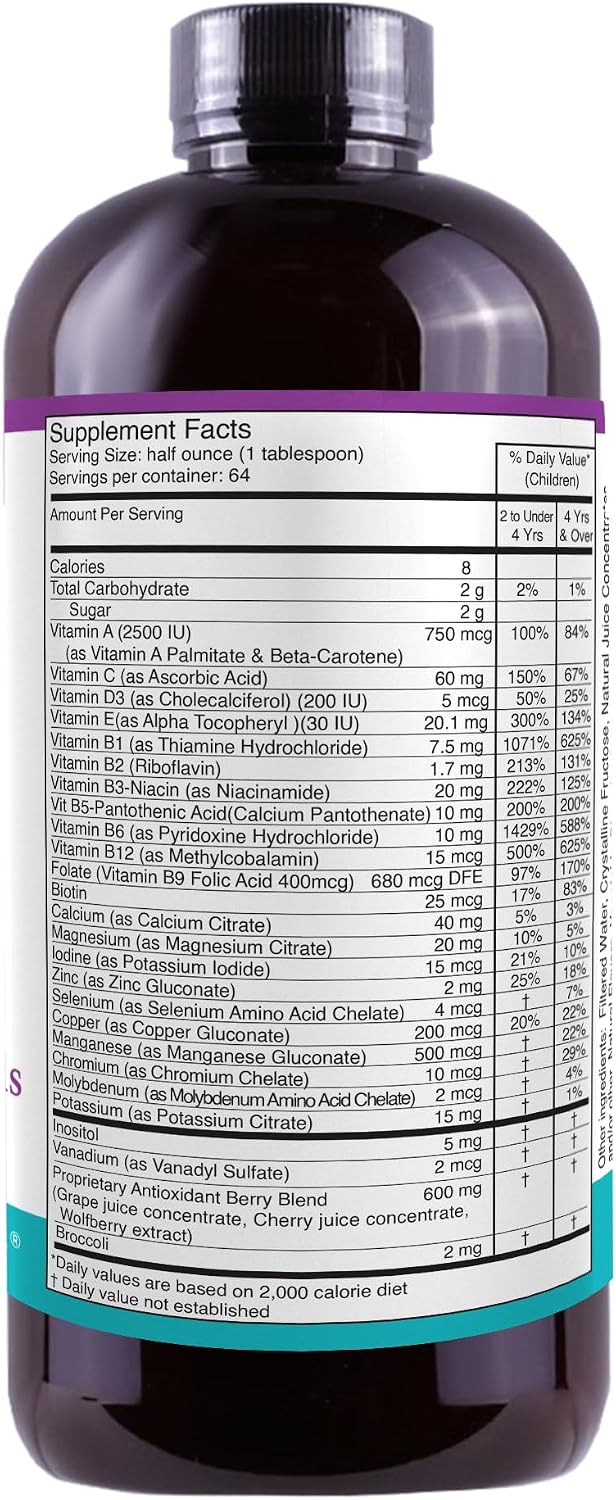 Multivitamínico y Minerales Líquido para Niños - Life Solutions (946 ml)
