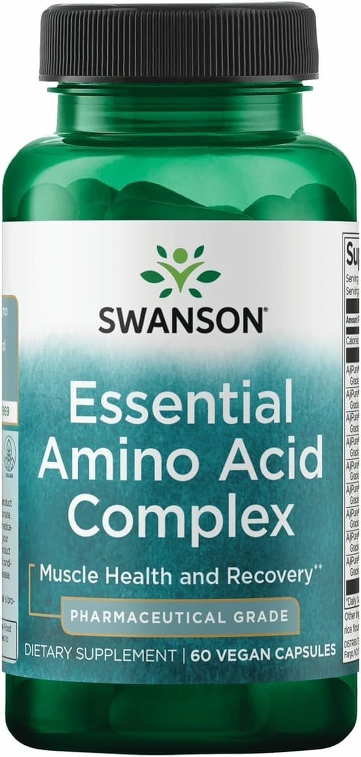 Swanson AjiPure 9 Aminoácidos Esenciales - 60 Cápsulas Veganas