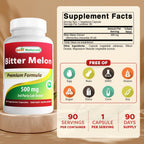 Best Naturals Bitter Melon 500 mg - 270 Cápsulas Veganas (Pack de 3 x 90)
