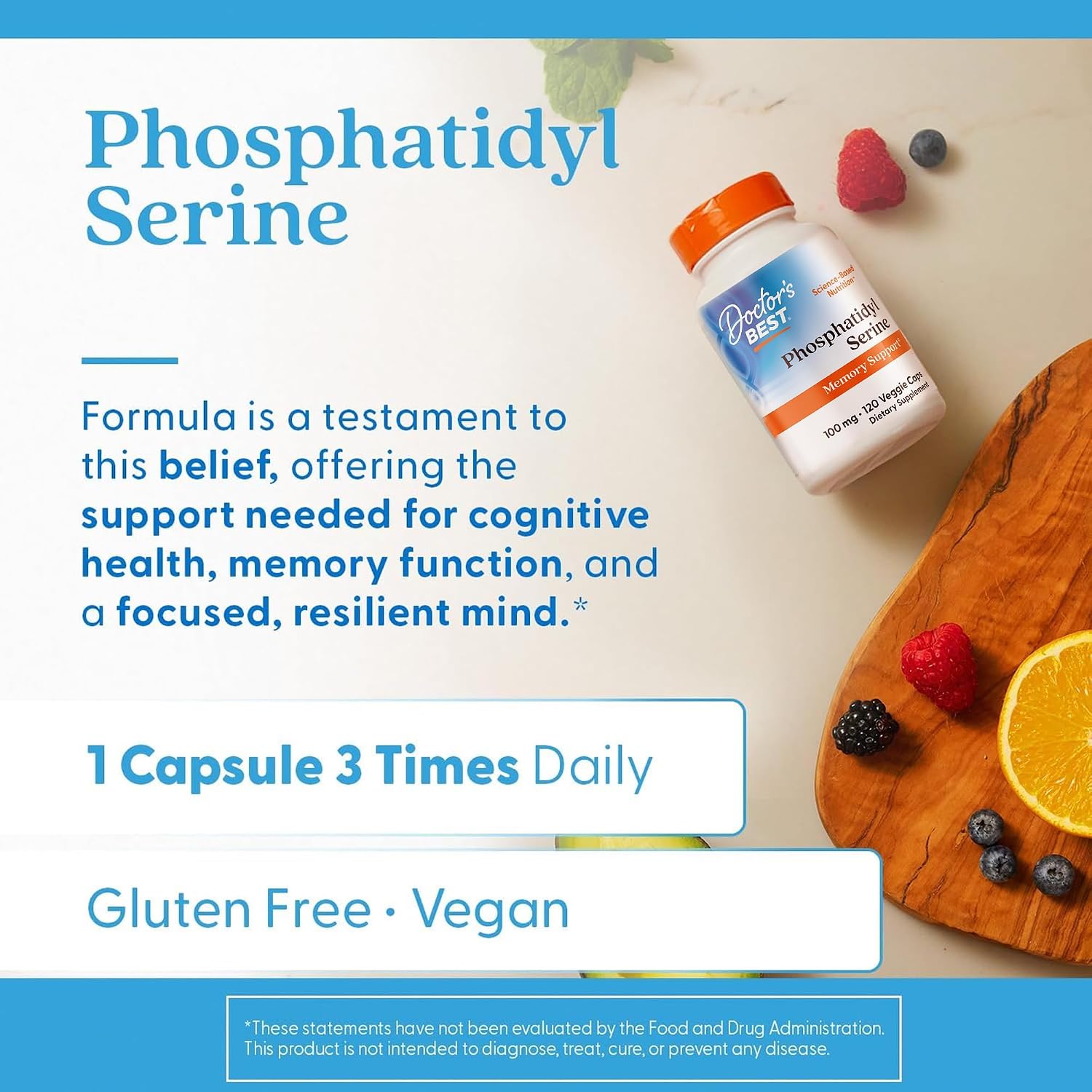 Doctor's Best Phosphatidylserine 100 mg - 120 Veggie Capsules