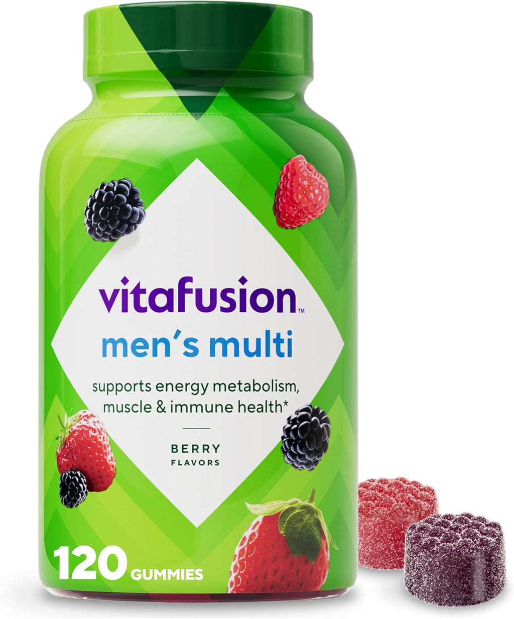 Vitafusion Multivitamínico en Gominolas para Hombres, Sabor Berry, 120 unidades (60 días)