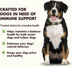 Apoyo Inmunológico para Perros – Protección Antioxidante y Salud Intestinal – Inulina, Beta-Glucano y Omega-3 / Aceite de Pescado y Más! - Hecho para Perros Exigentes