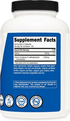 Nutricost HMB (Beta-Hidroxi Beta-Metilbutirato) 1000 mg - 240 Cápsulas