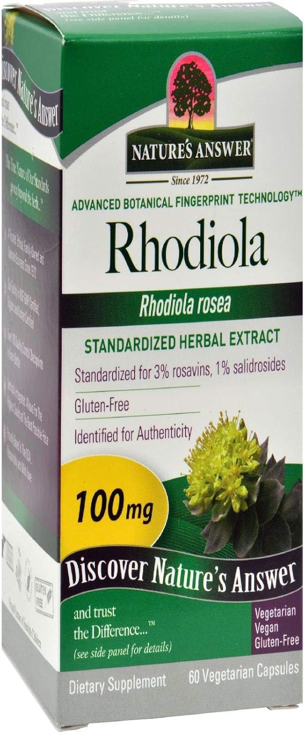 Nature's Answer Rhodiola Root Cápsulas Vegetales, 60 uds