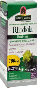Nature's Answer Rhodiola Root Cápsulas Vegetales, 60 uds