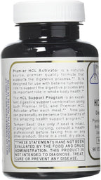 Activador HCL Premier - 90 Cápsulas - Apoyo Digestivo con Pepsina Vegetal