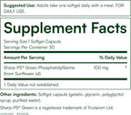Purity Products PS Brain Support - 100 mg de Fosfatidilserina Sharp-PS Green - 30 Cápsulas Blandas