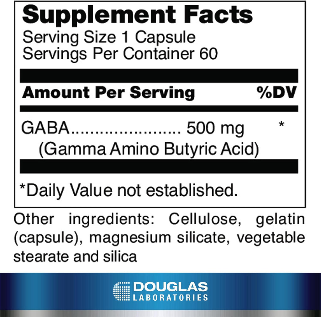 Douglas Laboratories GABA 500 mg – 60 Capsules