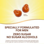 Nature's Way Alive! Zero Sugar Men's Gummy Multivitamins - Gomitas Multivitamínicas Sin Azúcar para Hombres, Sabor Melocotón, 80 Gomitas