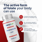 Methyl-Life® L-Metilfolato 10 mg - Comprimidos Masticables de Folato Activo con Cerebrofolate® (L-5-MTHF) | Vegano, Sin OGM, Sin Gluten | 90 Comprimidos