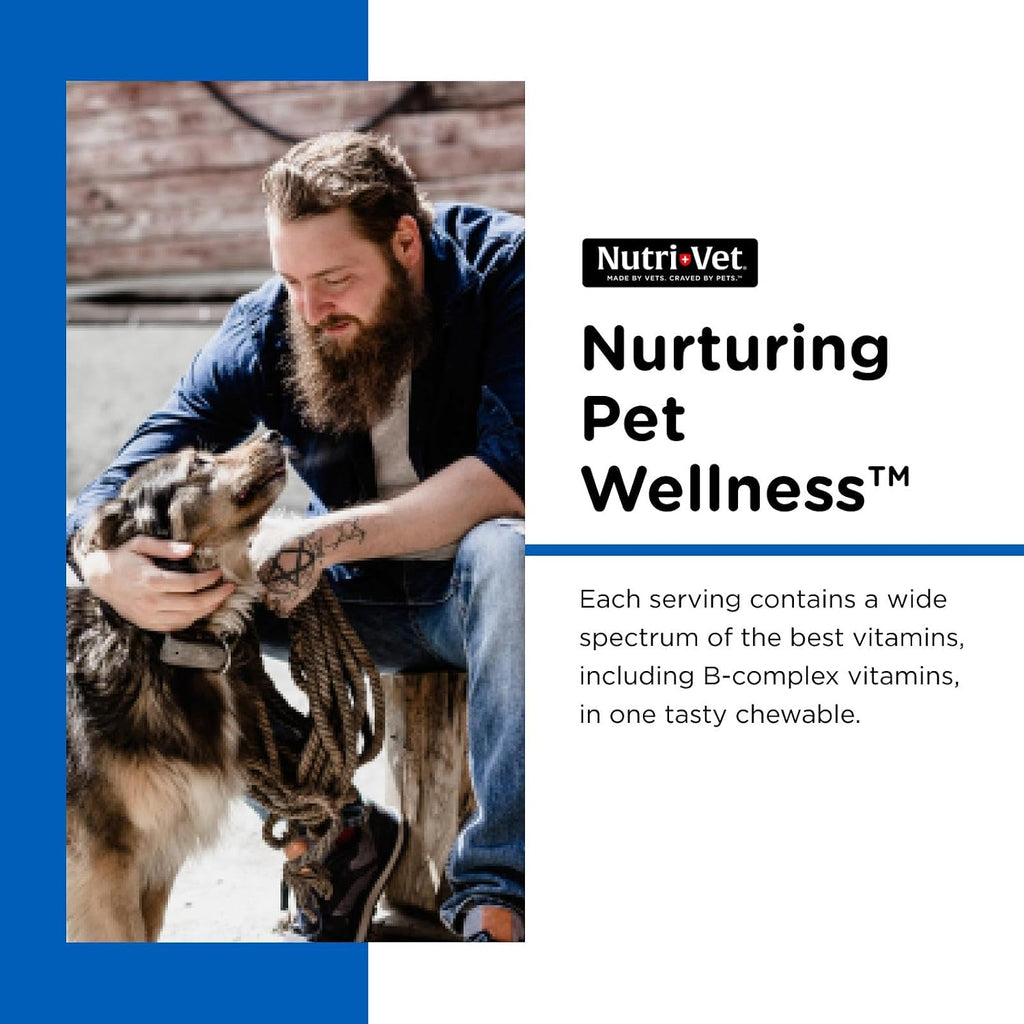 Nutri-Vet Multi-Vite Masticables Multivitamínicos para Perros Adultos - 60 Unidades