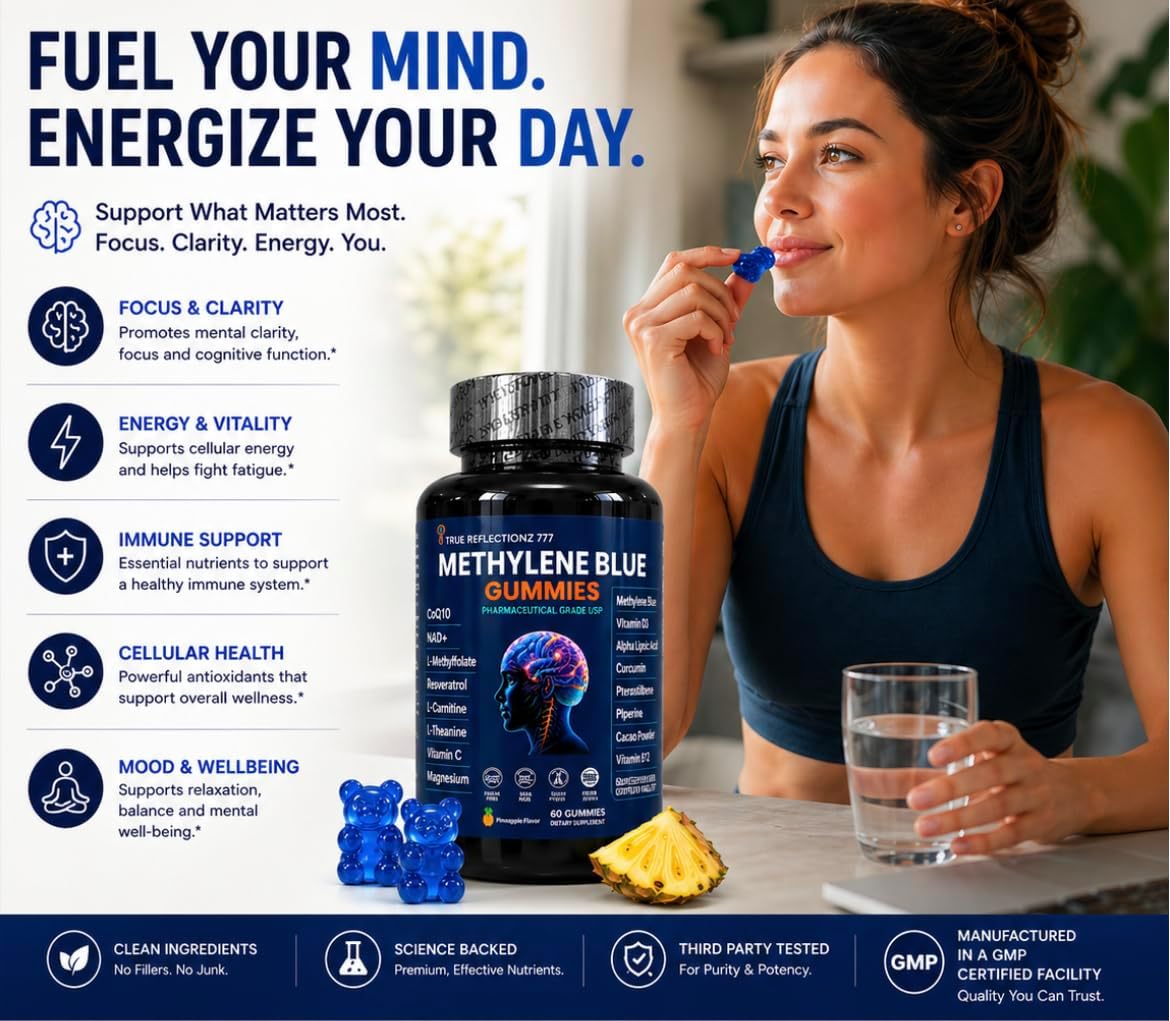 Gominolas de Azul de Metileno 12 mg con Complejo de Vitaminas y Nutrientes
