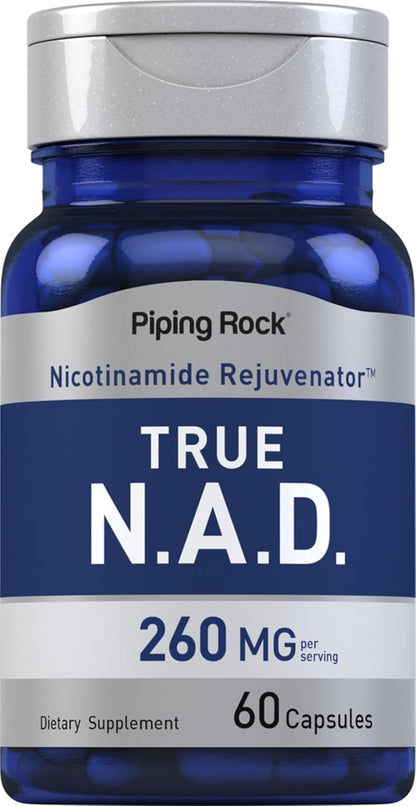 Piping Rock NAD 260 mg - 60 Cápsulas - – Coenzima natural: El NAD es una coenzima que se produce de manera natural – Image 1