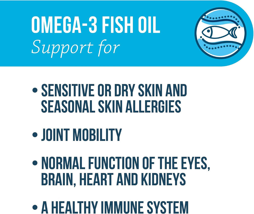 Free Form Snip Tips Omega-3 Aceite de Pescado para Perros y Gatos Pequeños, 60 Cápsulas