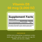 Natural Factors Vegan Vitamin D3 2000 IU - 90 Vegetarian Capsules