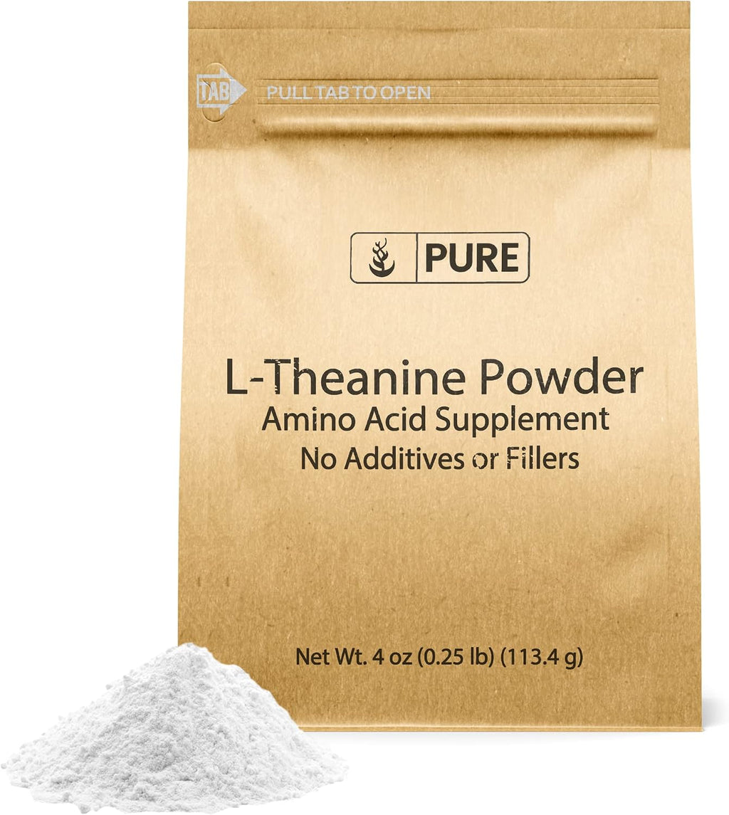 PURE ORIGINAL INGREDIENTS L-Theanina en Polvo 113g - Suplemento de Aminoácidos, Sin Aditivos ni Rellenos