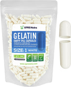 XPRS Nutra Cápsulas Vacías Tamaño 1 - 500 uds. Cápsulas de Gelatina Bovina para Suplementos Caseros