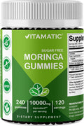 Vitamatic Moringa Gummies – Sin Azúcar – Extracto 50:1 – Superalimento Verde – A base de Pectina – Vegano – No transgénico – 240 Gominolas