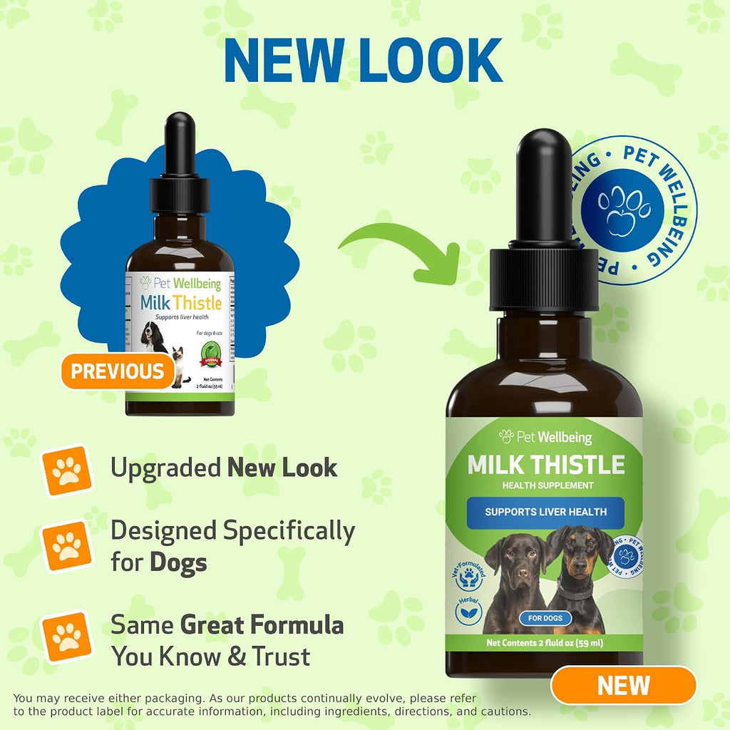 Pet Wellbeing Cardo Mariano para Perros - Suplemento Líquido Orgánico 2 oz