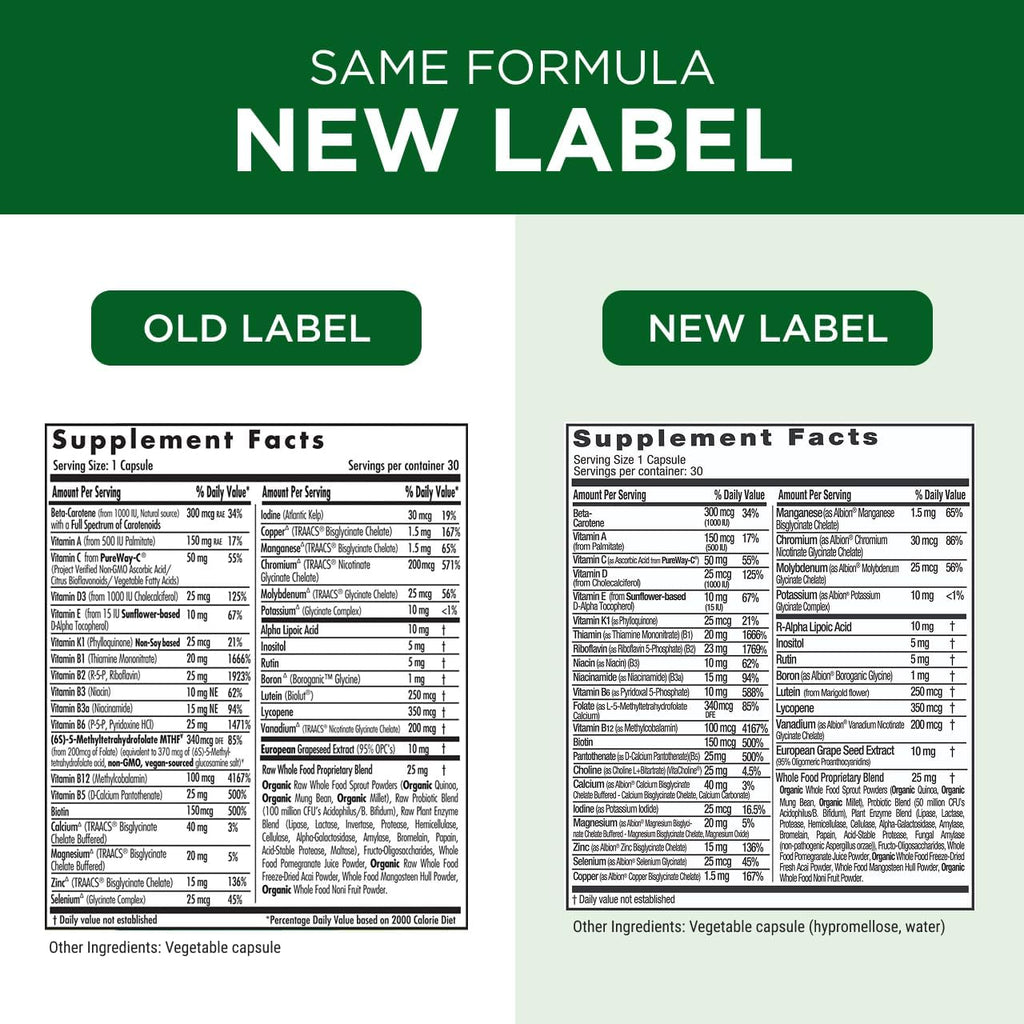 EMERALD LABS Multivitamínico diario para hombres - Sin aditivos - 30 cápsulas vegetales