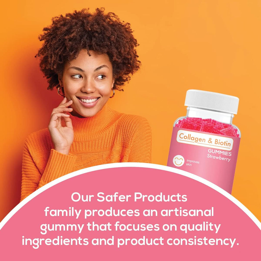 Safer Products Gominolas de Colágeno y Biotina – 60 unidades