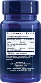 Life Extension BioActive Folate & Vitamin B12 - 90 Capsules