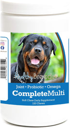 Healthy Breeds Rottweiler Multivitamínico Todo en Uno Masticable 120 uds