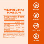 Vevoec Vitamina D3 K2 4000IU con Magnesio 200mg - 90 Cápsulas Blandas