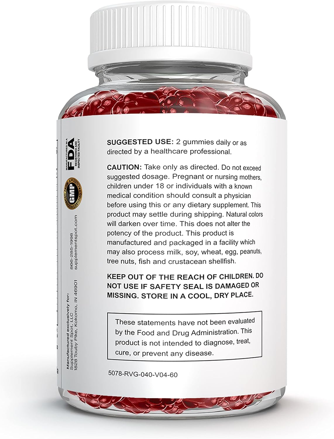 Gominolas de Biotina 6000 mcg con Colágeno para Cabello, Piel y Uñas - Sabor Maracuyá (60 Unidades)