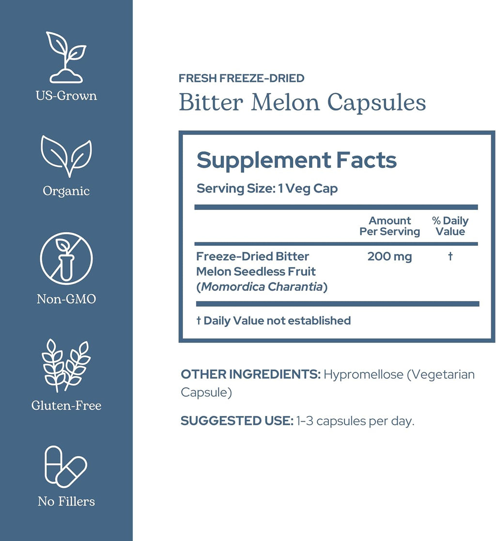 Eclectic Herb - Melón Amargo en Cápsulas (90 cápsulas, 200 mg)