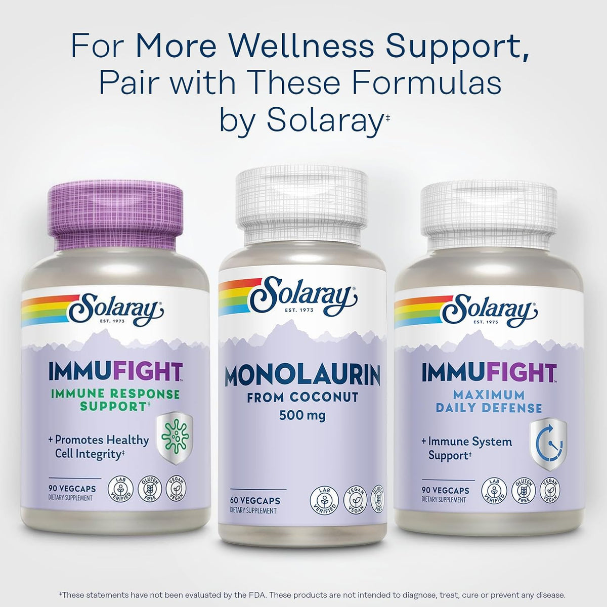 SOLARAY Monolaurin 500 mg de Coco Natural - Complemento Alimenticio - 60 Cápsulas Veganas – Image 8