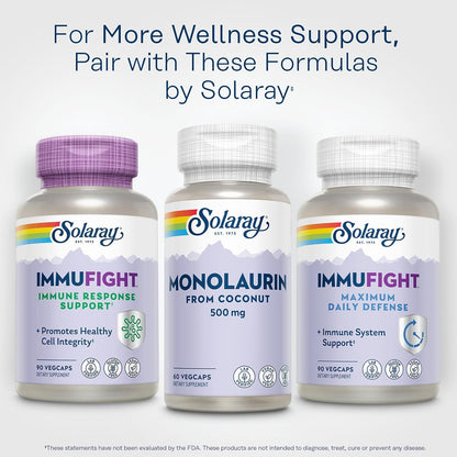 SOLARAY Monolaurin 500 mg de Coco Natural - Complemento Alimenticio - 60 Cápsulas Veganas – Image 8