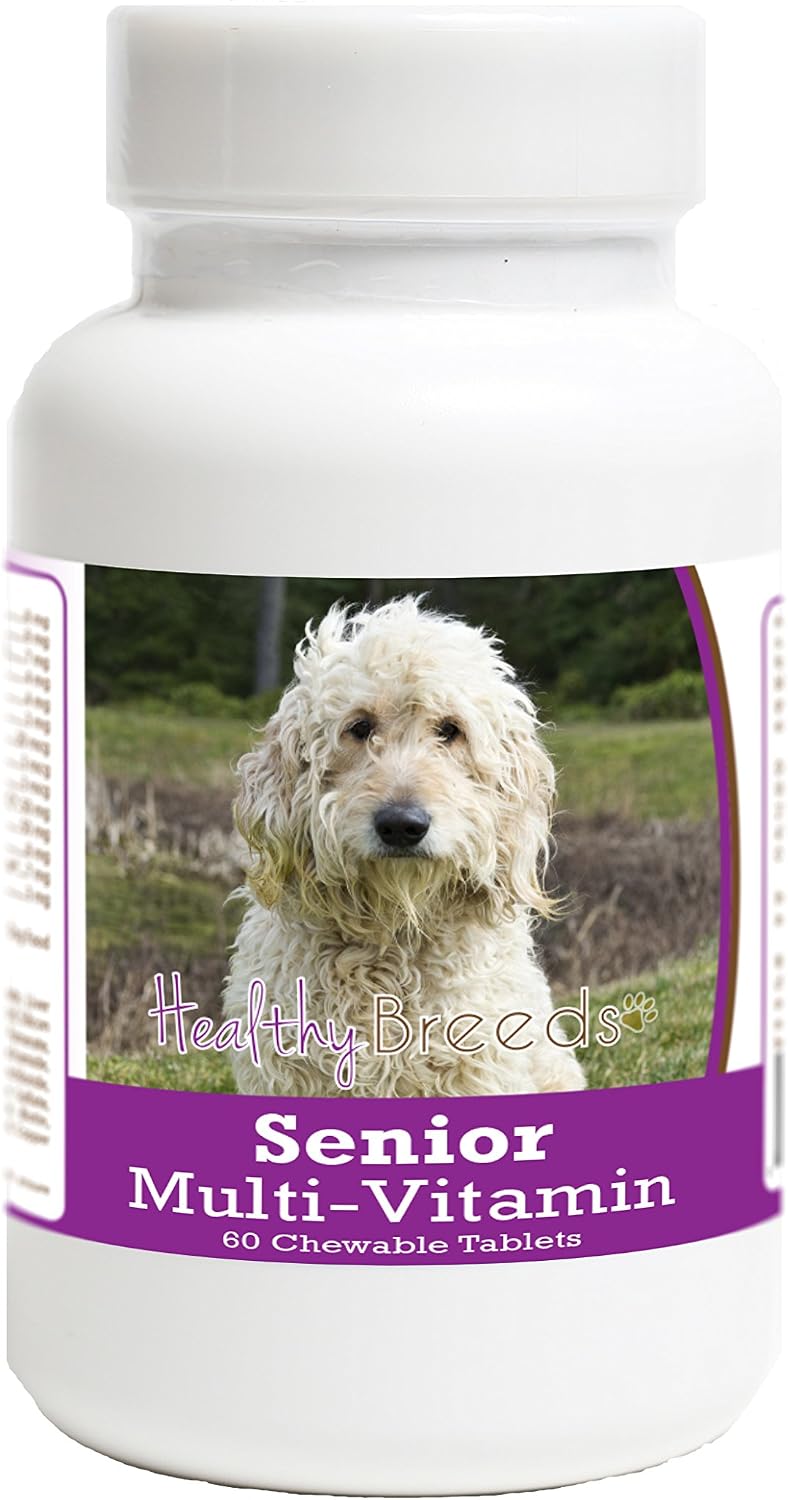 Healthy Breeds Goldendoodle Multivitamínico Senior para Perros - 60 Comprimidos Masticables