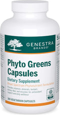 Genestra Brands Phyto Greens Cápsulas - Complemento Multivitamínico con Espirulina, Clorella y Aceite de Orégano - 180 Cápsulas