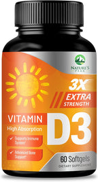 Vitamina D3 5000 IU (125 mcg) - 60 Cápsulas Blandas - Nature's Peak