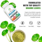 Organic Aura Cápsulas de Brahmi - 120 uds.